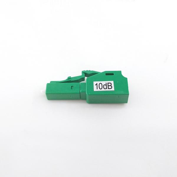 LC APC Green Optical Attenuator Male To Female 1dB - 30dB Fix Attenuation