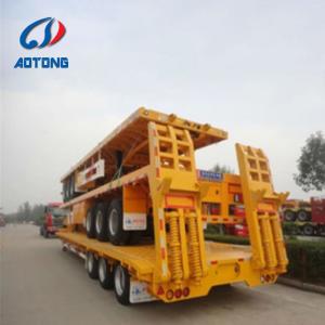 Custom's Requirement 100 Ton Load 60ft Low Bed Trailer Lowboy Trailer 3 Axles 50