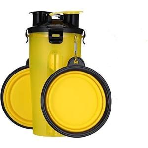 China Dual Chambered Storage Hallupets 2 In 1 Dog Water Bottle Hallupets Collapsible Silicone Dog Bowl on sale