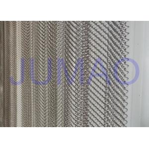 Rust Resistance Half Sheer Metal Mesh Curtains For Hall Divider 1.0mm Wire