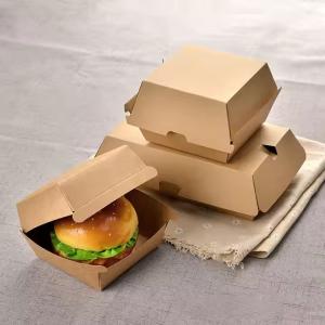 Takeaway Lunch Box Custom for Recyclable Paper Cardboard Hamburger Packaging