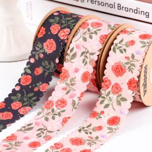 2.5cm-4cm Polyester Ribbon Double Face Weave Edge Packing Ribbon