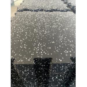 1m*1m Black Recycled Rubber Flooring Tiles with Different Color EPDM Flecks for
