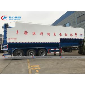 SGS 3 Axle 60M3 Bulk Feed Tanker Semi Trailer With Electric Hydraulic Auger