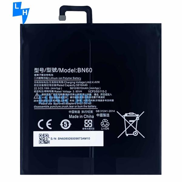 Quality Black 6000mAh Capacity Tablet Battery for Xiao Mi Pad 4 High Capacity OEM BN60 wholesale