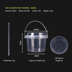 Customized Salad PP Plastic Cups With Handle With Carton Package