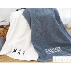 Comfortable Organic Cotton Bath Towels Non Toxic Reactive Printing Style