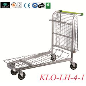 Supermarket cargo Warehouse Trolley with Upper foldable Platform