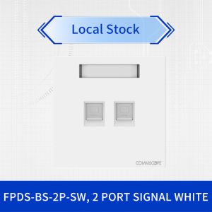 British Standard Dual Port Faceplate with Flush Mounting for Structured Cabling