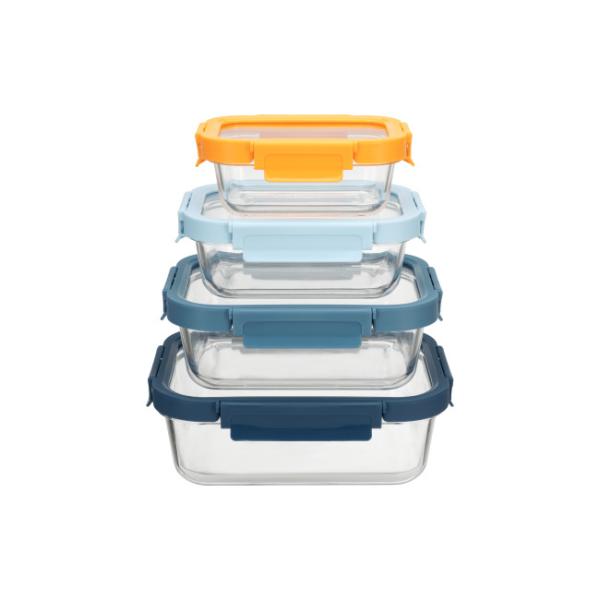 Quality High Borosilicate Glass Food Storage Container with Fresh Keeping Thermal Shock Resistant and Customizable Color Options wholesale