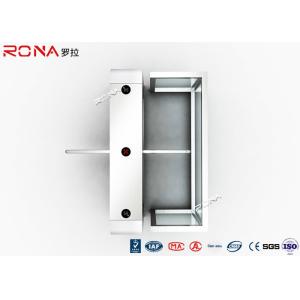 Security Solution Waist High Turnstil Assured Stainless Barrier With Metal Wings