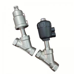 Cheap Versatile Plastic Actuator Pneumatic Angle Seat Valve with NPT/BSPP Thread Connection for sale