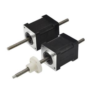 Cheap 35LHS Series Double Shaft 300N Force 2Phase Nema14 No Captive &amp; External Nut Hybrid linear Stepper Motors Acuators for sale