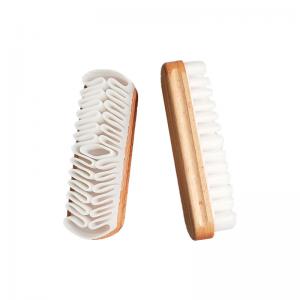 China OEM Suede Shoe Brush Beech Wood Rubber For Cleaning on sale