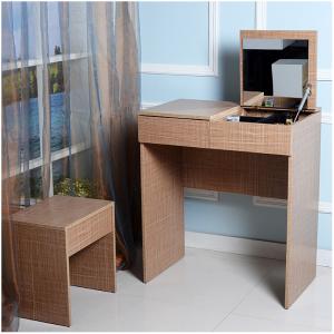 PVC Stool E1 MDF Modern Dressing Table EU Melamine With Mirrors