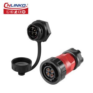 CNLINKO IP68 Waterproof Bulkhead Electrical Bayonet 4 Pin Connector Male Female