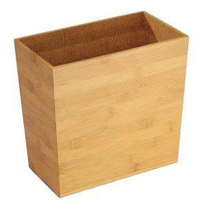 China Rectangle Bamboo Laundry Wastebasket Basket Customized Sized 2cm Thickness on sale
