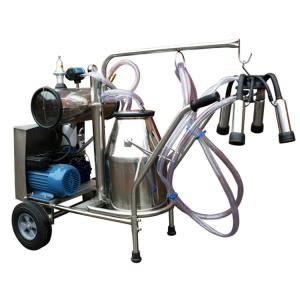 25L Bucket Small Scale Cow Milking Machine With 50Kpa Vacuum Pump