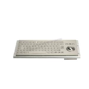 Mini Size Industrial Stainless Steel Keyboard With 25mm Trackball