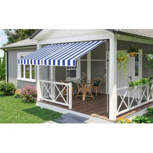 China Manual Retractable Clamping Awning for Patio Balcony, Metal and Polyester, Height and Tilt Adjustable Balcony Awning on sale
