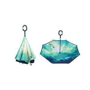 Double Layer C Handle Windproof Reverse Inverted Umbrella
