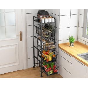 China Drawer Type Multi Layer Kitchen Shelf With 4 Tier Shelving Unit on sale