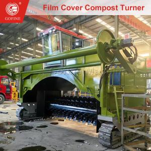 China Mobile Organic Fertilizer Compost Turner With Roll Film Covering Function on sale