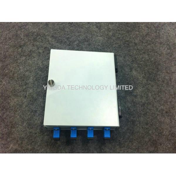 FTTH Wall Mounted Fiber Optic Termination Box, 4 Fibers Fiber Splice Box SC Adaptor with Pigtails
