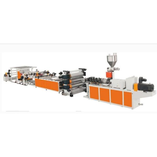 Quality Decorative PP Plastic Sheet Making Machine , Single Screw Plastic Sheet Extruder , PP PE Sheet Machinery wholesale