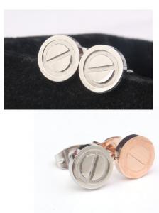 China Fashion women jewelry titanium steel rose gold plated earring on sale