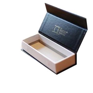 Cheap Black hinged eyelash pack gift paper box with foil stamping logo for sale