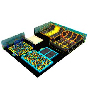 OEM soft play area for toddlers Galvanized Metal With Trampoline Park