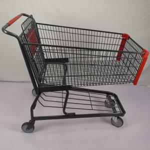 American Style 125L Warehouse Grocery Shopping Trolley With Collision Angle