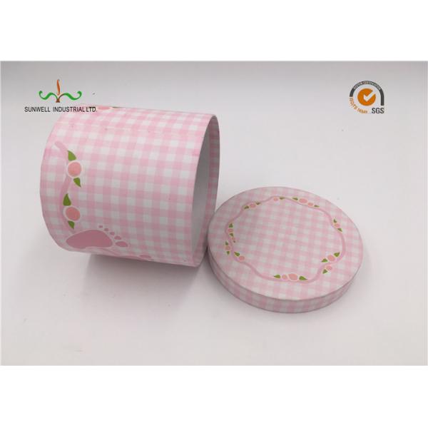 Pink Color Round Cardboard Cylinder Tubes Presents Luxury Paper Gift Box Packaging