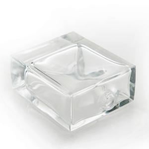 100ml Rectangular Glass Perfume Bottles , Empty Cosmetic Bottles With Red Cap