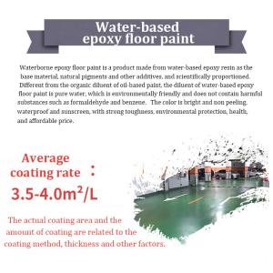 Eco-Friendly Anti-Slip Water-Based Epoxy Floor Coating Paint for Garage and