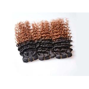 Ombre Virgin Brazilian Hair Deep Wave Two Tone Ombre Hair Extensions 1b/30