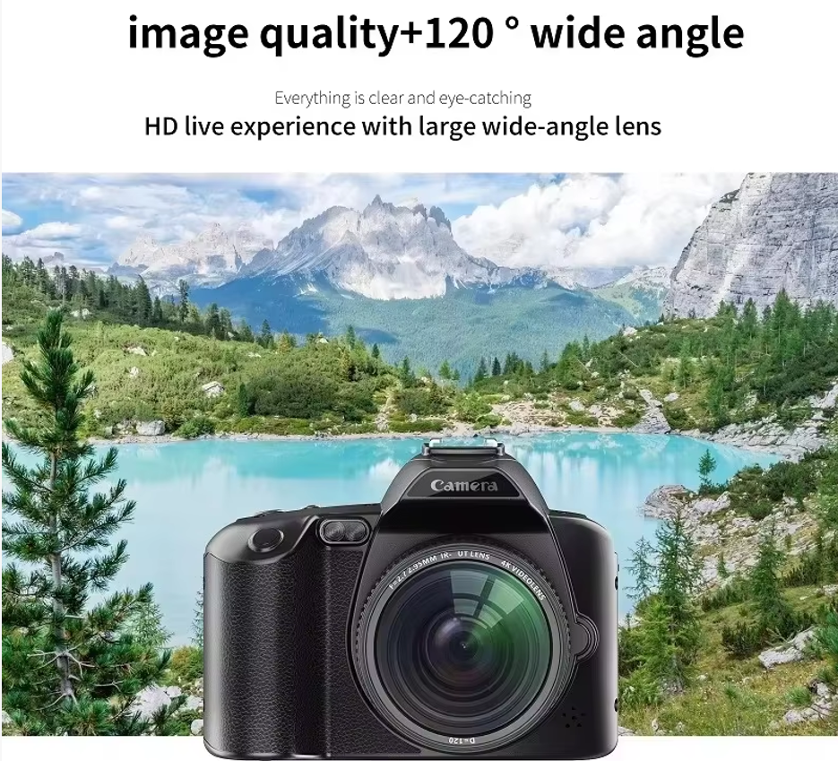 4k Digital Camera Dual Video Vlog Wifi CCD Camera 64MP 16x Zoom 3.0'' Touch