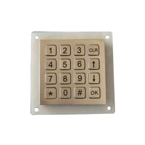 Cheap Compact Format Vandal Proof 16 Keys Metal Keypad With Dot Matrix for sale