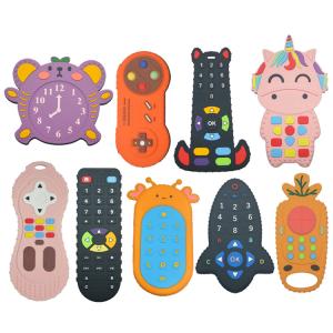 BPA Free Silicone Baby Teether TV Remote Control Shape Food Grade Soft Teething