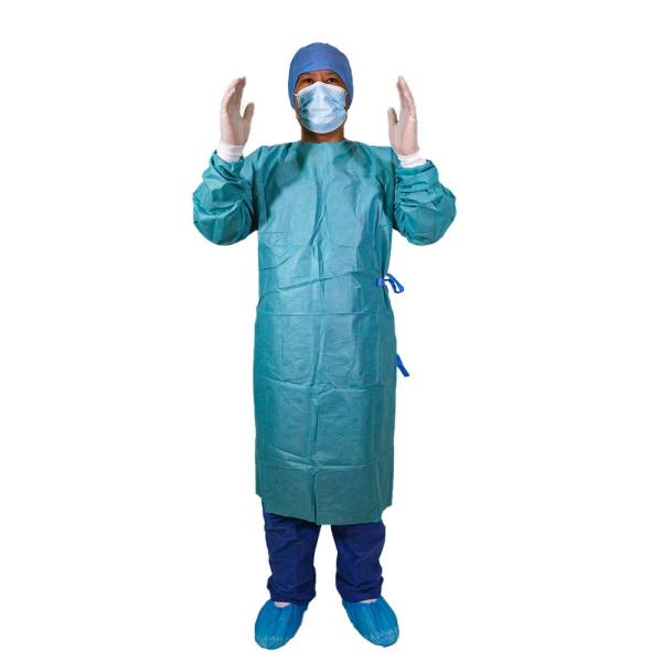 Quality SMMS SMMMS SMS Disposable Surgical Gown Green Waterproof XL M L S XXL wholesale