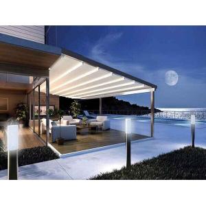 China Rainproof PVC Retractable Outdoor Roof , Automatic Pergola Roof Motorized on sale