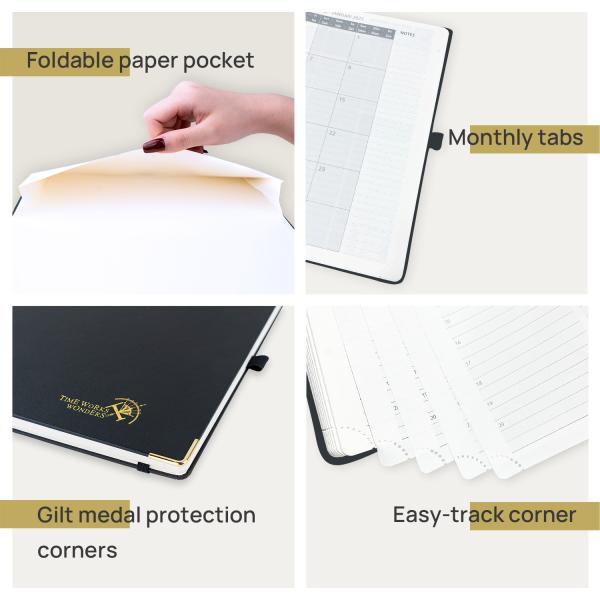 Hardcover Spiral Bound Weekly Planner For July 2023 To June 2023