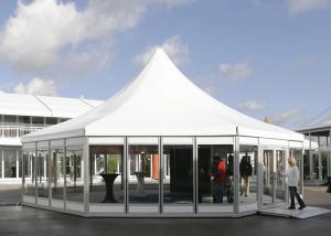China Hexagon Clear Span Pagoda Canopy Party Tent , Clear Span Steel Buildings on sale