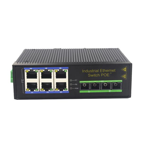 UT26FP-SC20 unmanaged industrial 6x10/100Base-Tx POE+ 2x100M-Fx SC ethernet