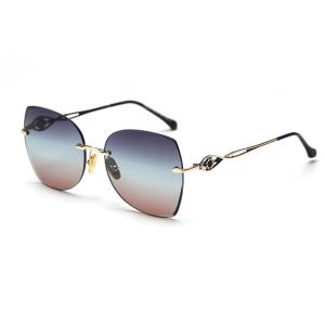 Stylish Exquisite Drive Car Rimless Gradient Sunglasses UV400 Polarized