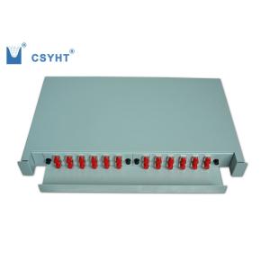 24 core 19inch 1U fiber optic patch panel load SC , FC , LC , ST simplex adapter