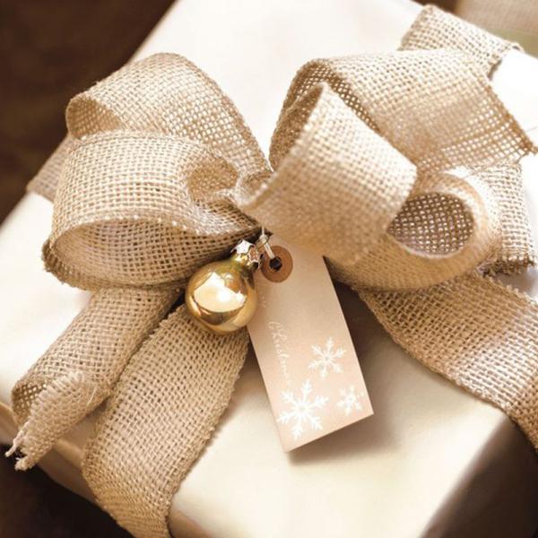 10 Yards Jute Burlap Ribbon Plain Woven Cut Edges Burlap Christmas Ribbon