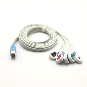 Disposable Radiolucent ECG Lead Wires 5 Lead Clip Compatible Covidien