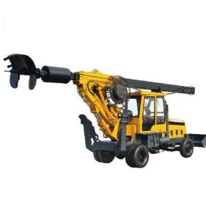 China Wheeled Rotary Drilling Rig Pressure Type Drilling 11m / 13m / 15m / 20m Depth on sale